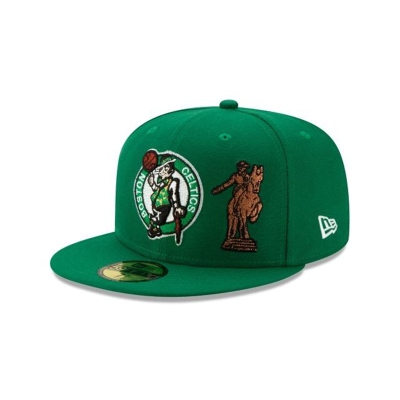 Sapca New Era Boston Celtics NBA Team Describe 59FIFTY Fitted - Verzi